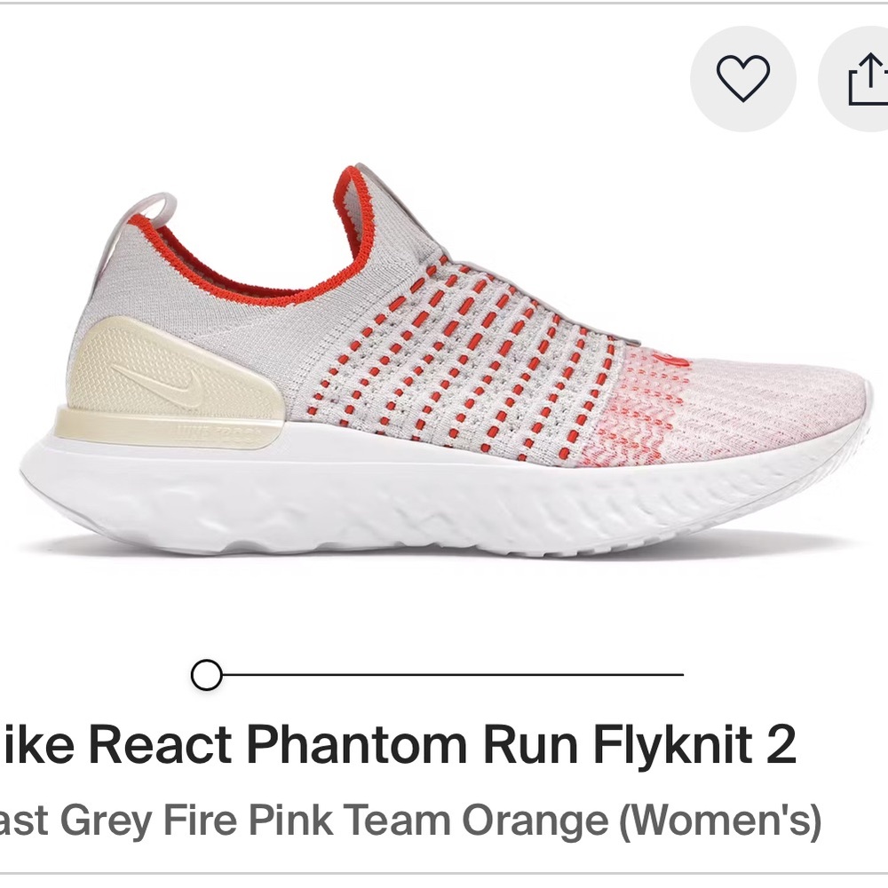 Nike React Phantom Run Flyknit 2 - Grey, Pink, Orange